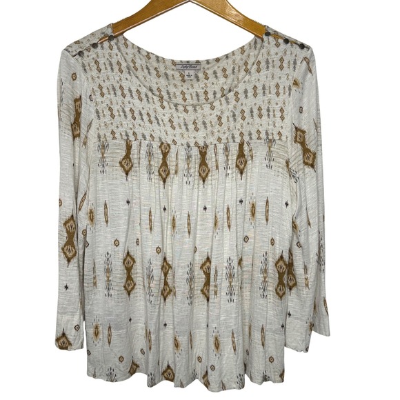 Lucky Brand Tops - Vintage Lucky Brand Boho Top Large Tan